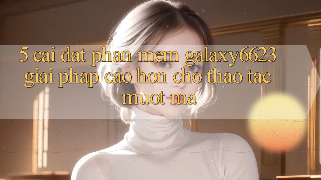 5. Cài đặt Phần mềm Galaxy6623 - Giải Pháp Cao hơn Cho Thao tác Mượt Mà