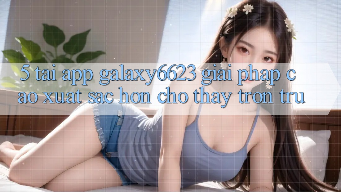 5. Tải App Galaxy6623 - Giải Pháp Cao xuất sắc hơn Cho Thấy Trơn tru