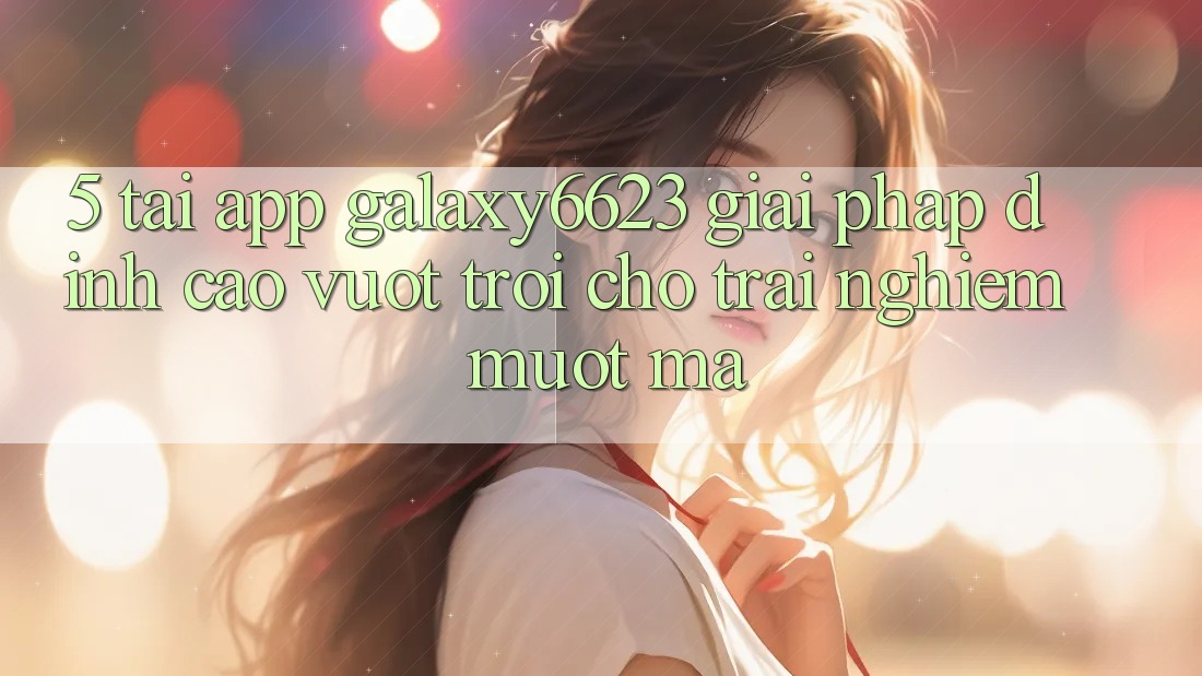 5. Tải App Galaxy6623 - Giải Pháp Đỉnh cao vượt trội Cho Trải nghiệm Mượt Mà