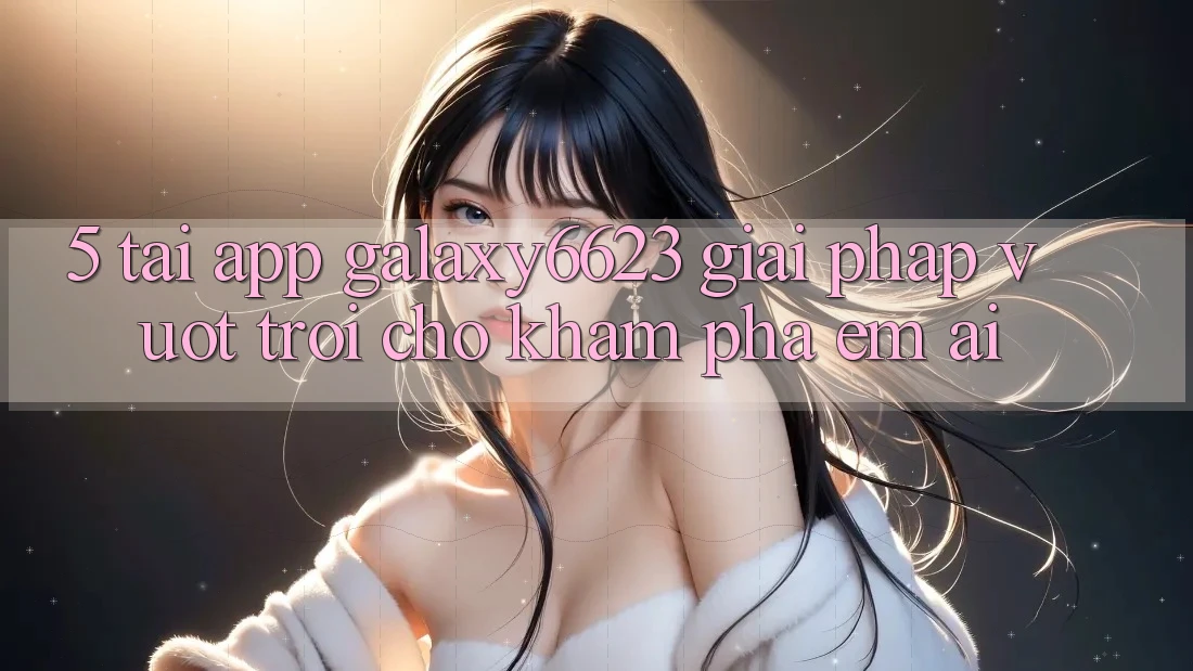 5. Tải App Galaxy6623 - Giải Pháp Vượt Trội Cho Khám phá Êm ái