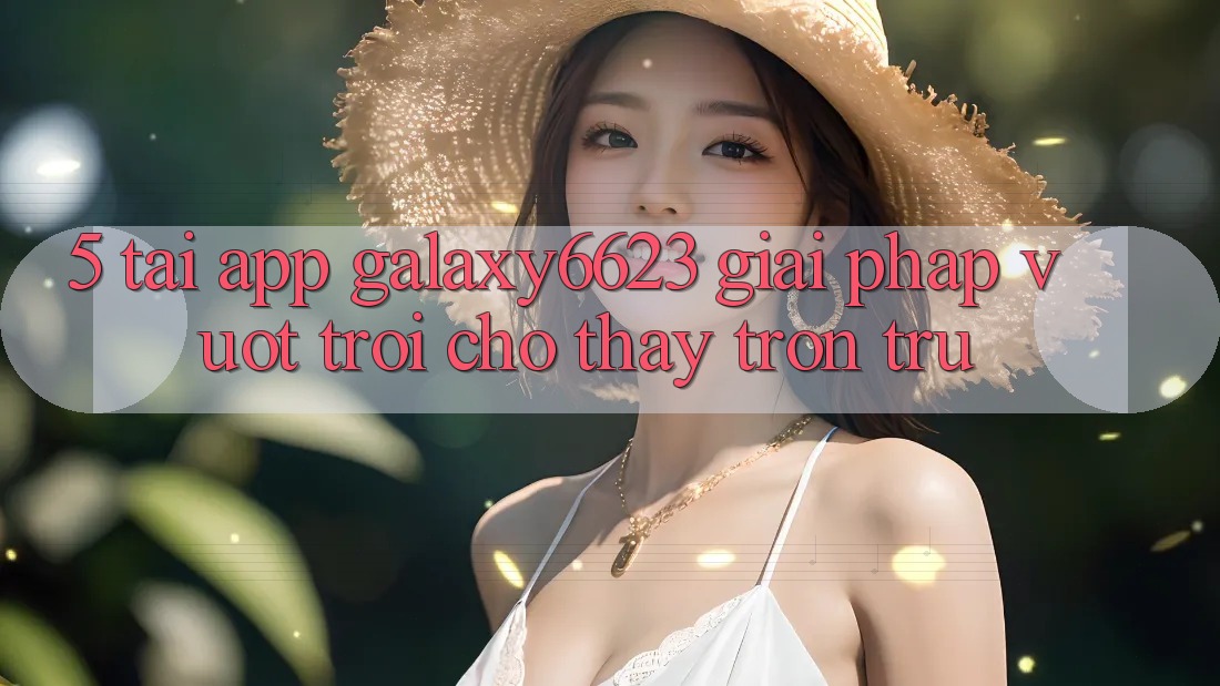5. Tải App Galaxy6623 - Giải Pháp Vượt Trội Cho Thấy Trơn tru