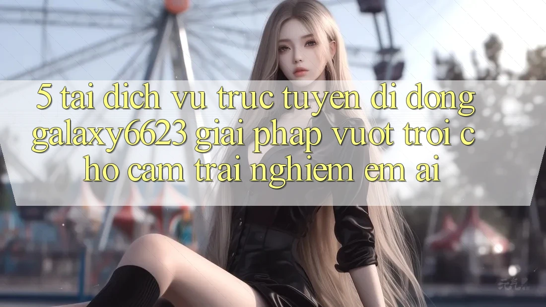 5. Tải Dịch vụ trực tuyến di động Galaxy6623 - Giải Pháp Vượt Trội Cho Cảm trải nghiệm Êm ái