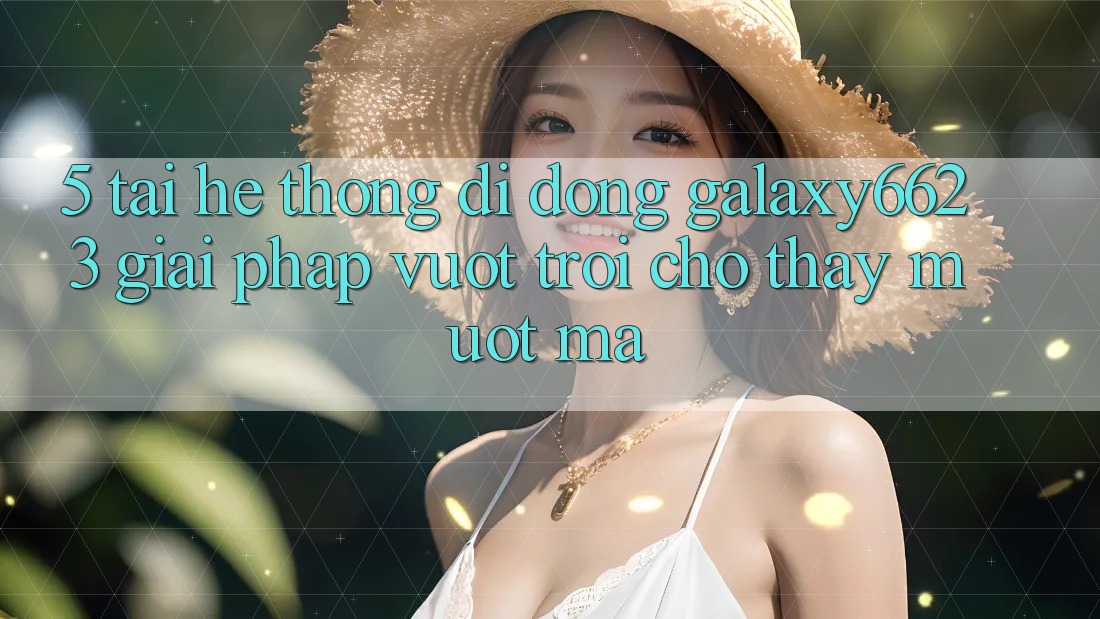 5. Tải Hệ thống di động Galaxy6623 - Giải Pháp Vượt Trội Cho Thấy Mượt Mà