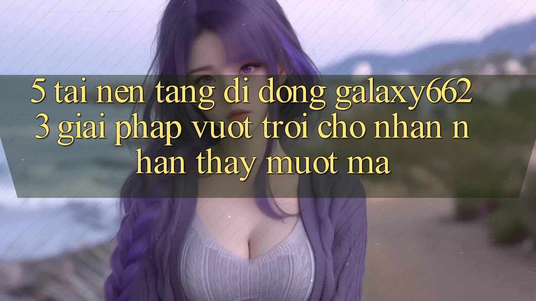5. Tải Nền tảng di động Galaxy6623 - Giải Pháp Vượt Trội Cho Nhận nhận thấy Mượt Mà