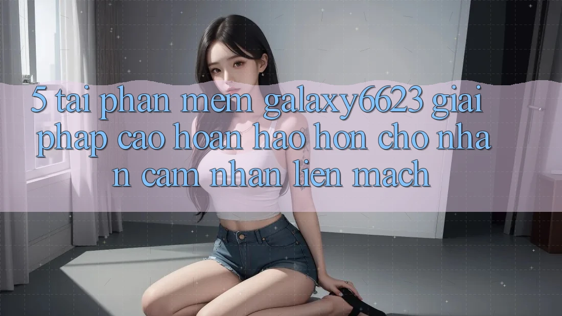 5. Tải Phần mềm Galaxy6623 - Giải Pháp Cao hoàn hảo hơn Cho Nhận cảm nhận Liền mạch