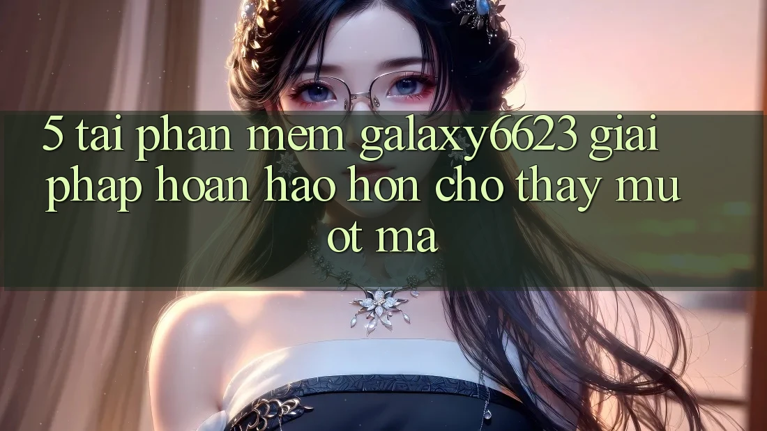 5. Tải Phần mềm Galaxy6623 - Giải Pháp Hoàn hảo hơn Cho Thấy Mượt Mà