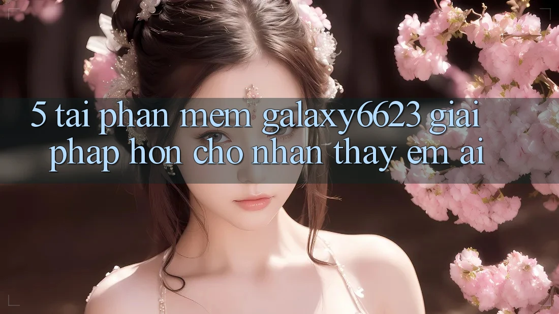 5. Tải Phần mềm Galaxy6623 - Giải Pháp Hơn Cho Nhận thấy Êm ái
