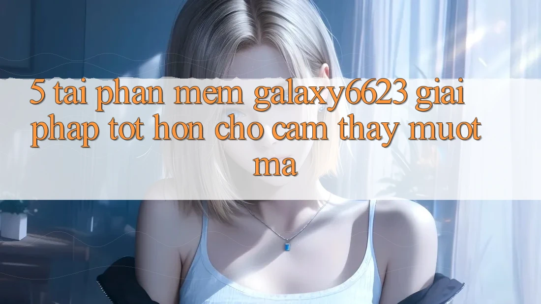 5. Tải Phần mềm Galaxy6623 - Giải Pháp Tốt hơn Cho Cảm thấy Mượt Mà
