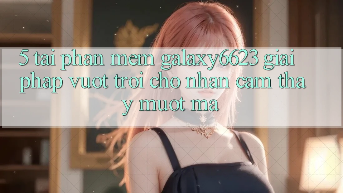 5. Tải Phần mềm Galaxy6623 - Giải Pháp Vượt trội Cho Nhận cảm thấy Mượt Mà