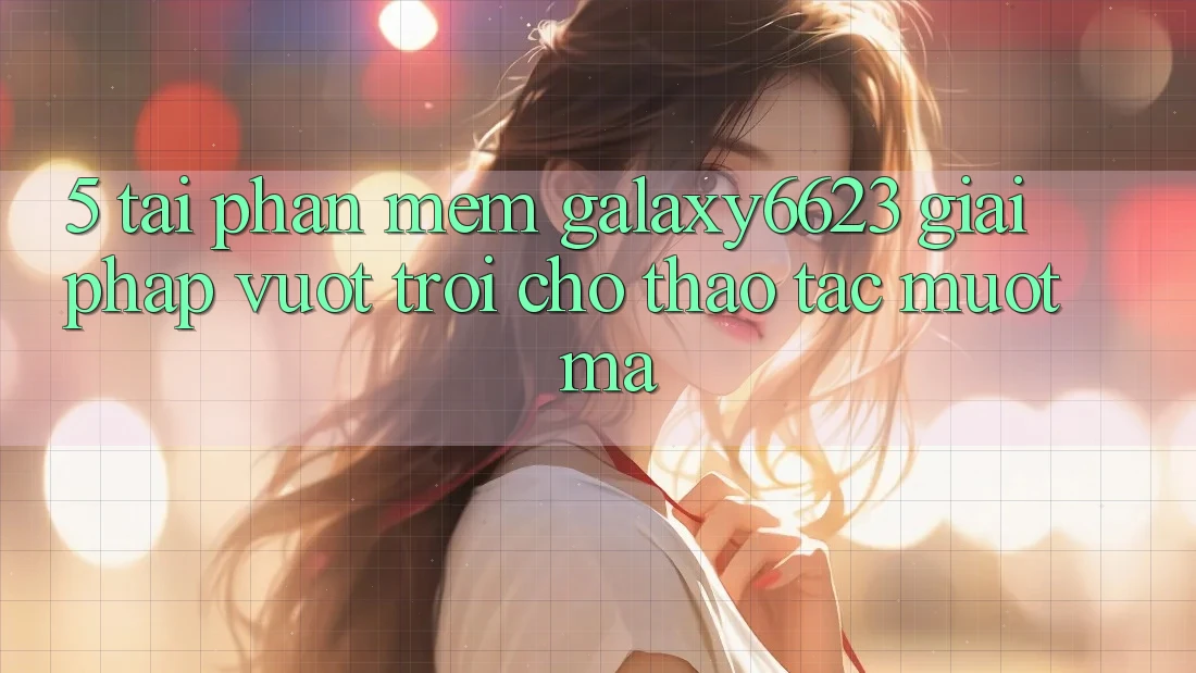 5. Tải Phần mềm Galaxy6623 - Giải Pháp Vượt Trội Cho Thao tác Mượt mà