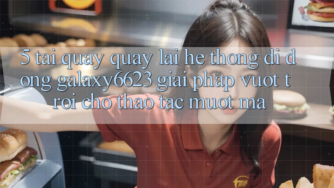 5. Tải quay quay lại Hệ thống di động Galaxy6623 - Giải Pháp Vượt Trội Cho Thao tác Mượt Mà