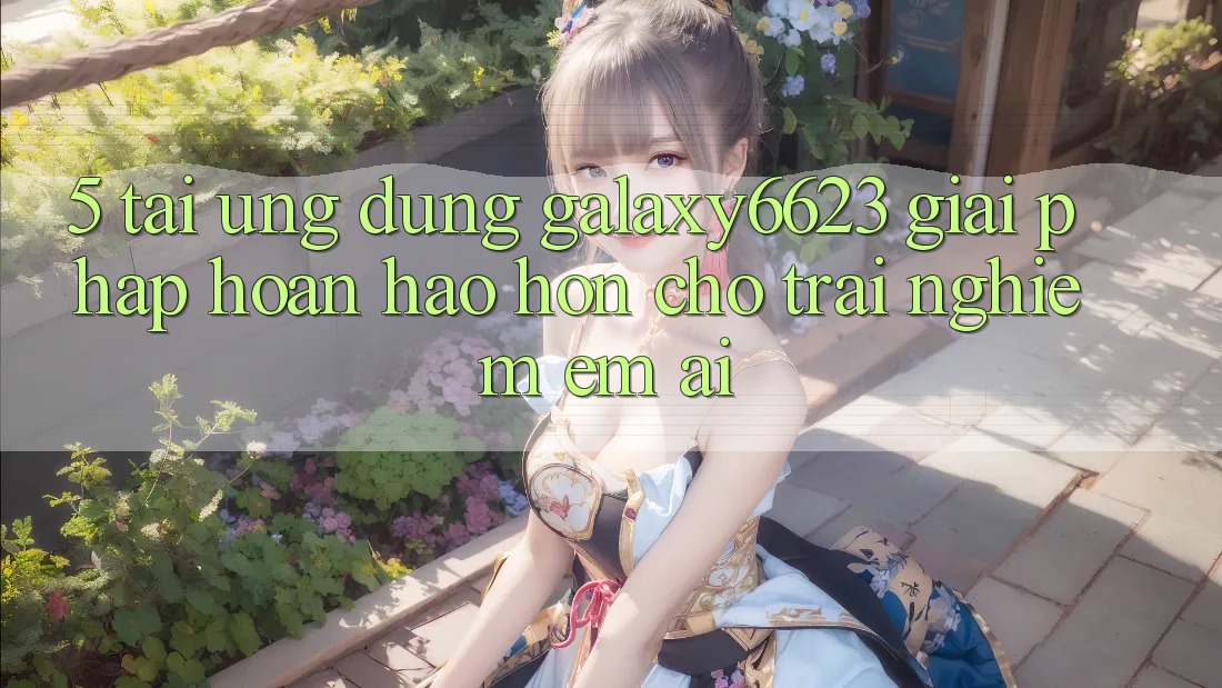 5. Tải Ứng dụng Galaxy6623 - Giải Pháp Hoàn hảo hơn Cho Trải nghiệm Êm ái