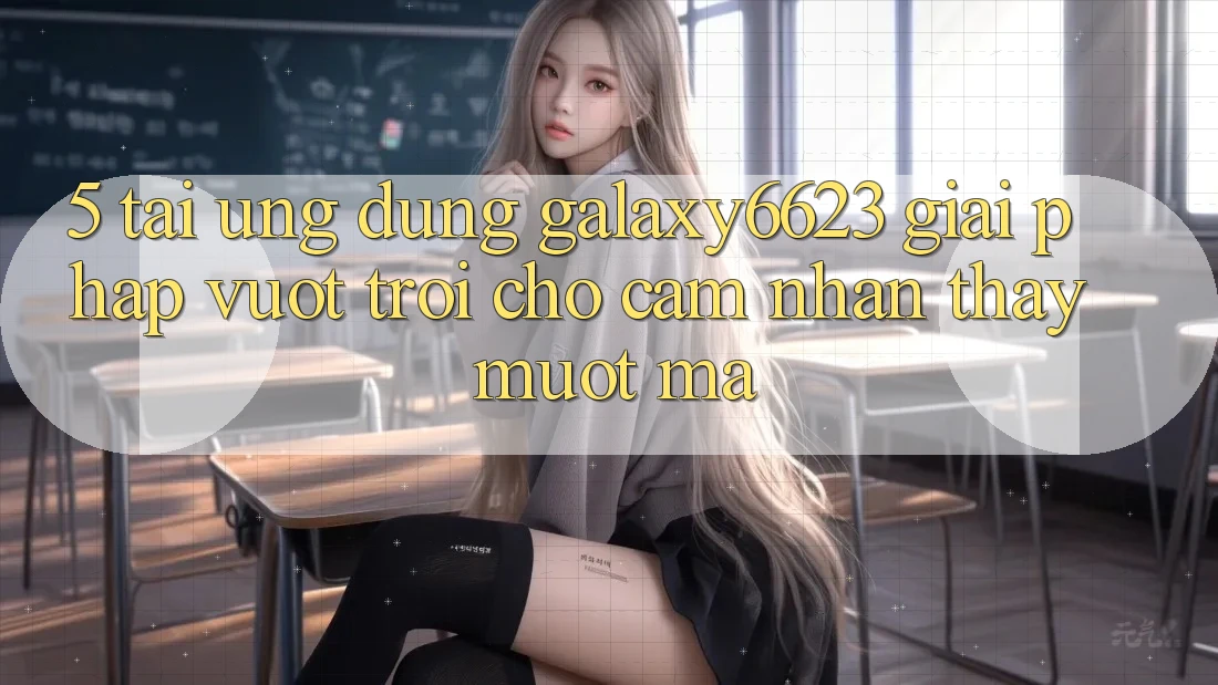 5. Tải Ứng dụng Galaxy6623 - Giải Pháp Vượt Trội Cho Cảm nhận thấy Mượt mà