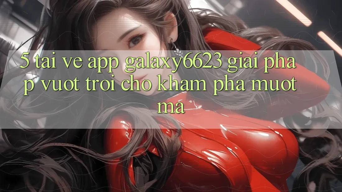 5. Tải về App Galaxy6623 - Giải Pháp Vượt Trội Cho Khám phá Mượt mà