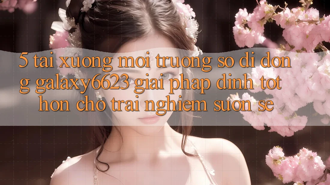 5. Tải xuống Môi trường số di động Galaxy6623 - Giải Pháp Đỉnh tốt hơn Cho Trải Nghiệm Suôn sẻ