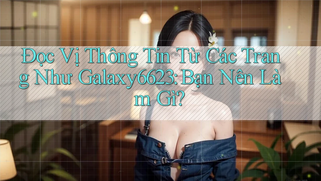 Đọc Vị Thông Tin Từ Các Trang Như Galaxy6623: Bạn Nên Làm Gì?