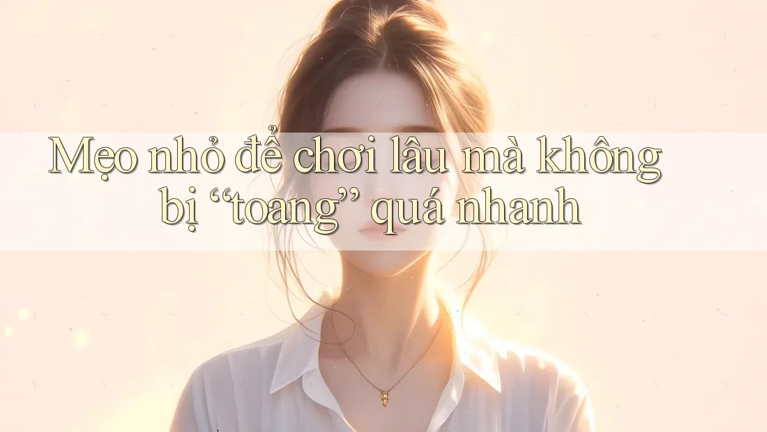 Mẹo nhỏ để chơi lâu mà không bị “toang” quá nhanh